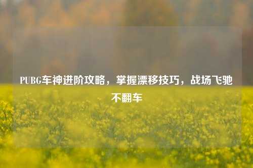 PUBG车神进阶攻略,掌握漂移技巧,战场飞驰不翻车
