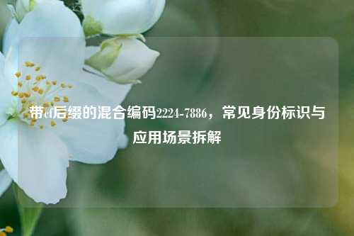 带cf后缀的混合编码2224-7886,常见身份标识与应用场景拆解
