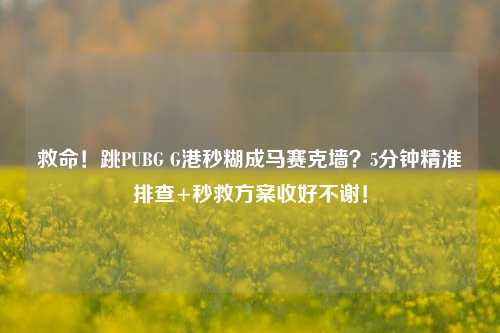 救命！跳PUBG G港秒糊成马赛克墙？5分钟精准排查+秒救方案收好不谢！