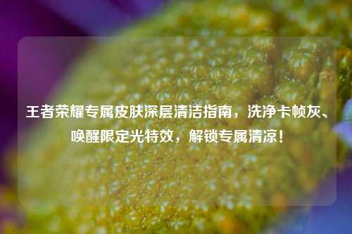 王者荣耀专属皮肤深层清洁指南,洗净卡帧灰、唤醒限定光特效,解锁专属清凉!