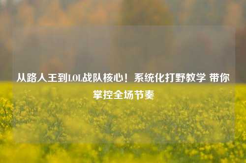 从路人王到LOL战队核心!系统化打野教学 带你掌控全场节奏