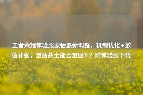 王者荣耀体验服蒙恬最新调整,机制优化+数值补强,重盾战士能否重回T1?附体验服下载