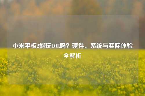 小米平板2能玩LOL吗？硬件、系统与实际体验全解析