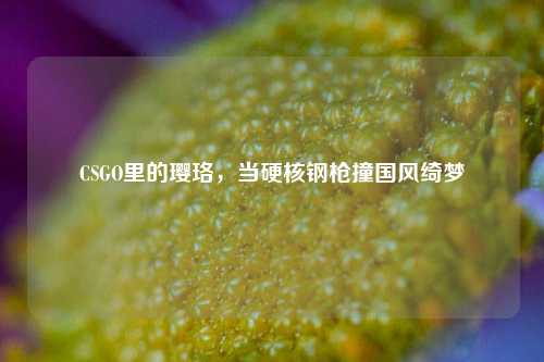 CSGO里的璎珞，当硬核钢枪撞国风绮梦