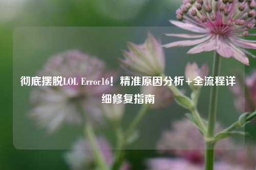 彻底摆脱LOL Error16!精准原因分析+全流程详细修复指南