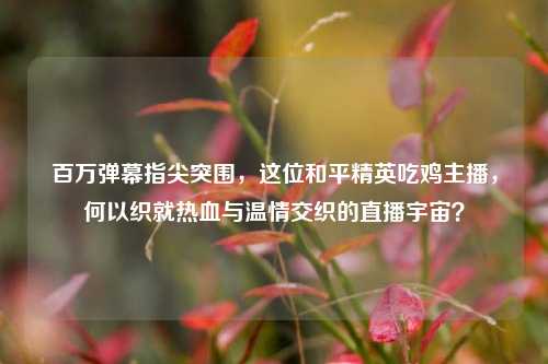 百万弹幕指尖突围，这位和平精英吃鸡主播，何以织就热血与温情交织的直播宇宙？