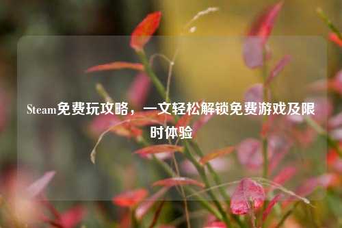 Steam免费玩攻略，一文轻松解锁免费游戏及限时体验