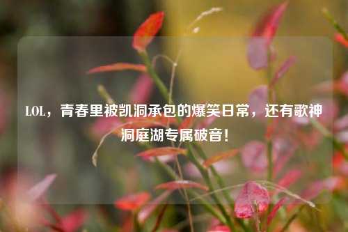 LOL,青春里被凯洞承包的爆笑日常,还有歌神洞庭湖专属破音!