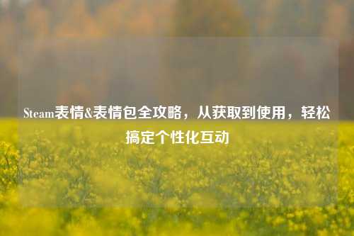Steam表情&表情包全攻略,从获取到使用,轻松搞定个性化互动