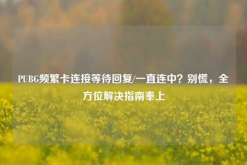 PUBG频繁卡连接等待回复/一直连中？别慌，全方位解决指南奉上