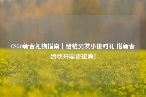 CSGO新春礼物指南｜给枪男发小挑对礼 搭新春活动开黑更拉满！