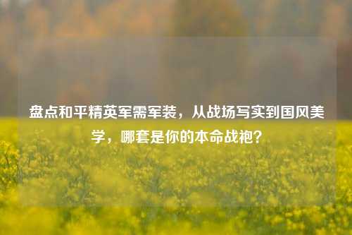 盘点和平精英军需军装,从战场写实到国风美学,哪套是你的本命战袍?