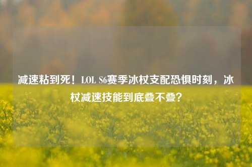 减速粘到死!LOL S6赛季冰杖支配恐惧时刻,冰杖减速技能到底叠不叠?