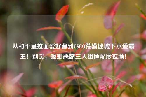 从和平星拉面爱好者到CSGO荒漠迷城下水道霸王!别笑,蟑螂恶霸三人组适配度拉满!