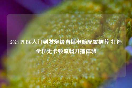 2024 PUBG入门到发烧级直播电脑配置推荐 打造全程无卡顿流畅开播体验