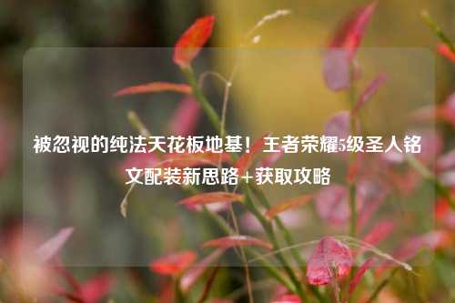 被忽视的纯法天花板地基!王者荣耀5级圣人铭文配装新思路+获取攻略