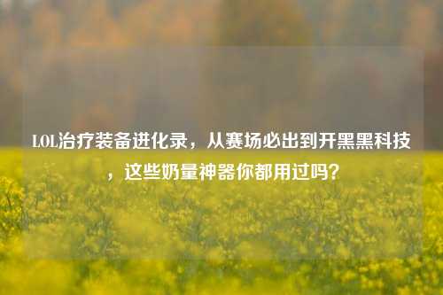 LOL治疗装备进化录，从赛场必出到开黑黑科技，这些奶量神器你都用过吗？