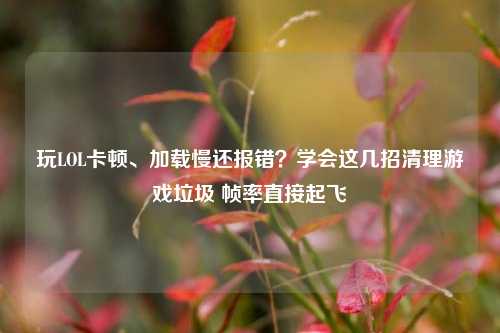 玩LOL卡顿、加载慢还报错？学会这几招清理游戏垃圾 帧率直接起飞