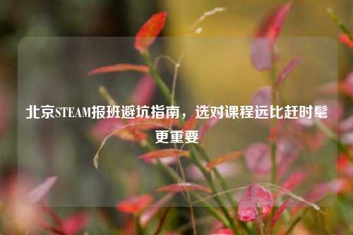 北京STEAM报班避坑指南，选对课程远比赶时髦更重要