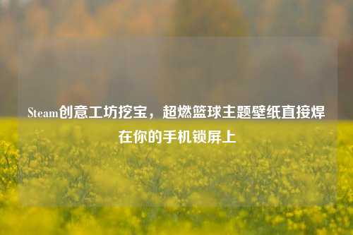 Steam创意工坊挖宝，超燃篮球主题壁纸直接焊在你的手机锁屏上