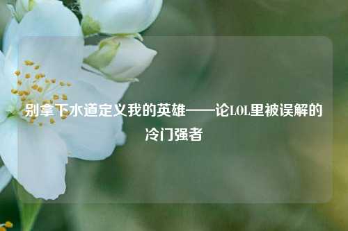 别拿下水道定义我的英雄——论LOL里被误解的冷门强者