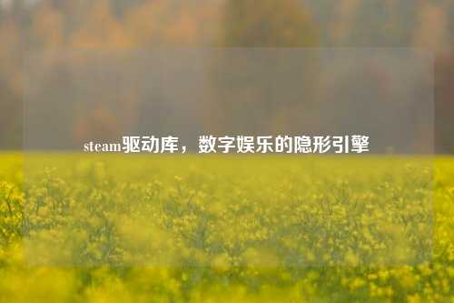 steam驱动库，数字娱乐的隐形引擎