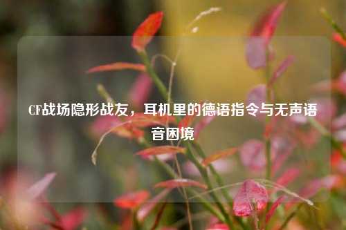 CF战场隐形战友,耳机里的德语指令与无声语音困境