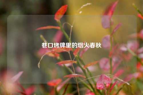 巷口烤牌里的烟火春秋