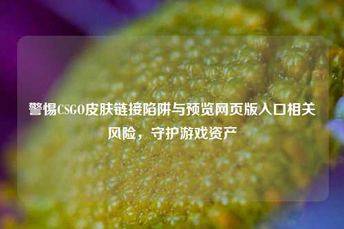 警惕CSGO皮肤链接陷阱与预览网页版入口相关风险，守护游戏资产