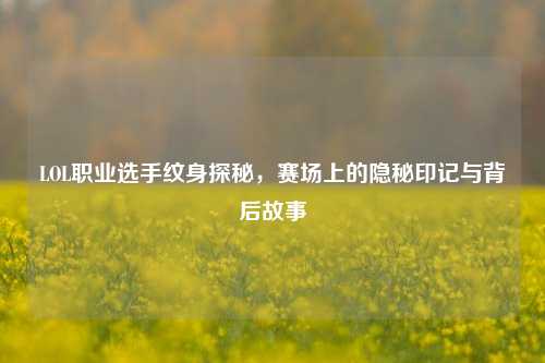 LOL职业选手纹身探秘，赛场上的隐秘印记与背后故事