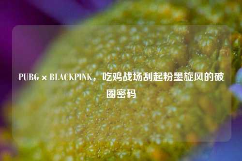 PUBG×BLACKPINK，吃鸡战场刮起粉墨旋风的破圈密码