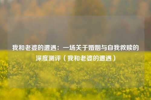 我和老婆的遭遇：一场关于婚姻与自我救赎的深度测评（我和老婆的遭遇）